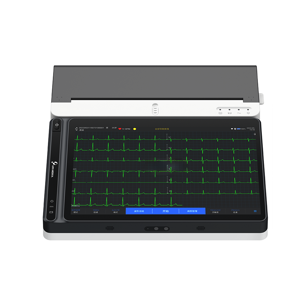 Lepu Medical LeECG OT12 Intelligent 18-lead EKG Machine Tablet with Ai Analysis Diagnosis Touch Screen WiFi Wireless Transmission