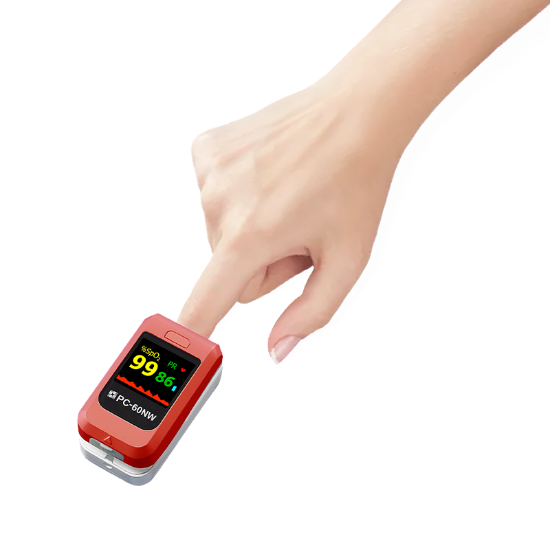 Lepu Fingertip Pulse Oximeter Blood Oxygen Meter for Neonate Kid Adult PC-60NW with Bluetooth App Color OLED