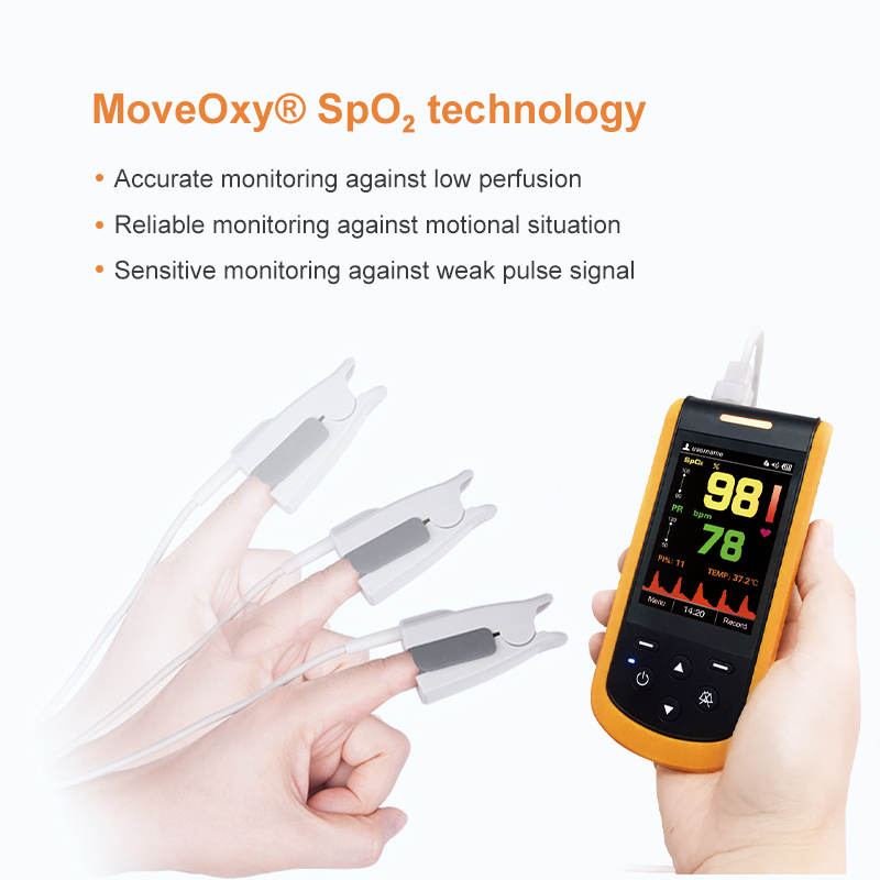 Lepu Portable Rechargeable Handheld Pulse Oximeter for Infant Kid Adult with Bluetooth App SP-20