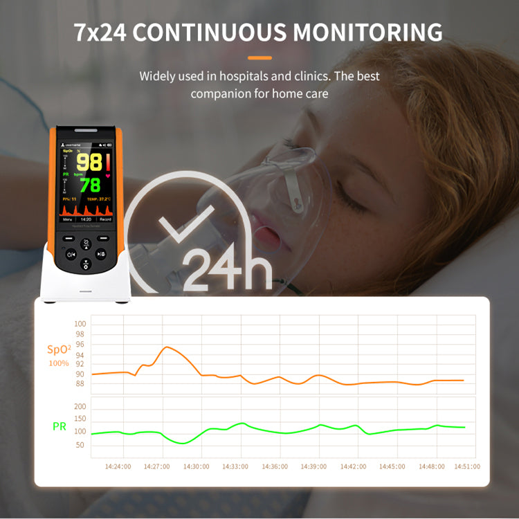 Lepu Portable Rechargeable Handheld Pulse Oximeter for Infant Kid Adult with Bluetooth App SP-20