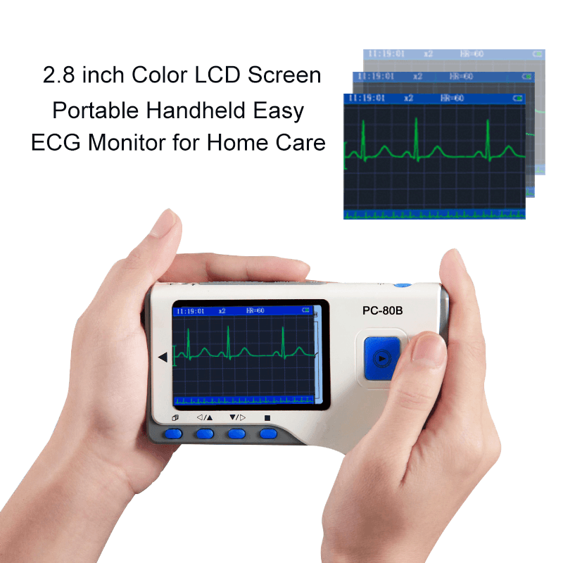 Lepu Medical Portable ECG Monitor Handheld EKG Machine Heart Rate Monitor with Bluetooth AI Analysis