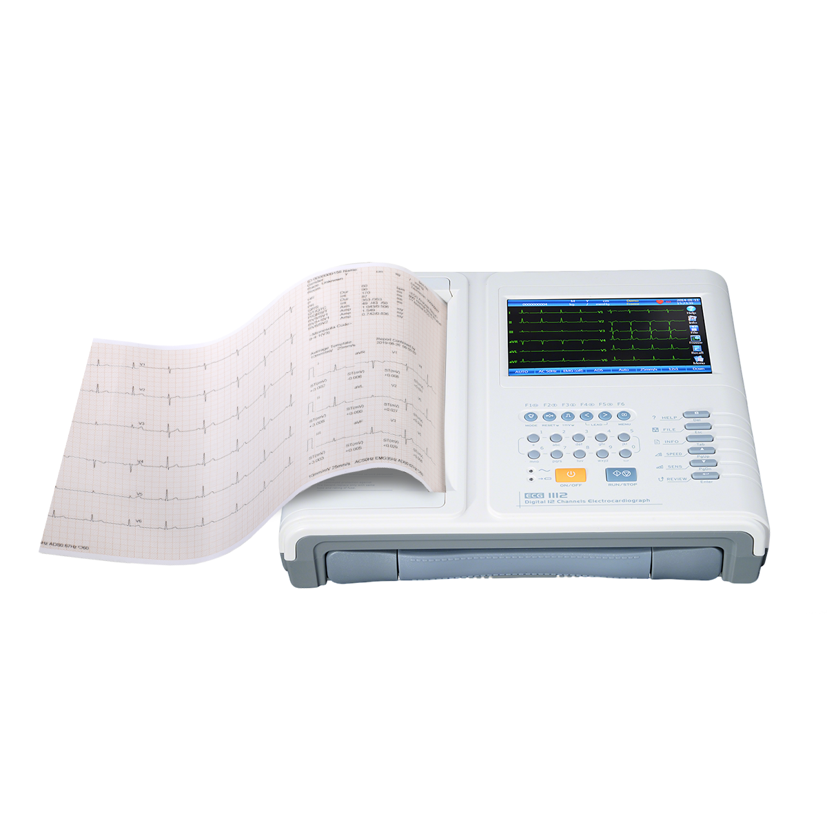 Lepu Medical ECG-1112M Portable 12-Lead EKG Machine with Wi-Fi Wired Network
