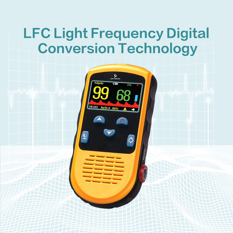 Lepu Portable Handheld Pulse Oximeter SpO2 Pulse Rate Monitor for Neonate Kid Adult with Bluetooth App PC-66B