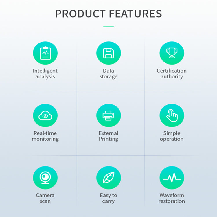 Lepu Medical LeECG OS12 Intelligent 12-lead EKG Machine Tablet with Ai Analysis Diagnosis Touch Screen WiFi Wireless Transmission